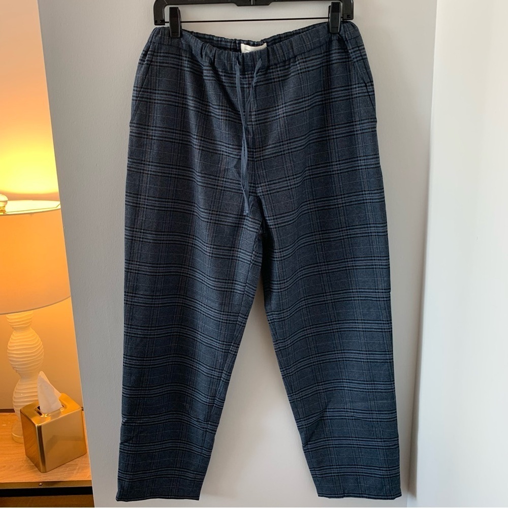 Treasure & Bond Straight Leg Pants In Plaid Heritage Navy & Black Size S NWT - Picture 5 of 14